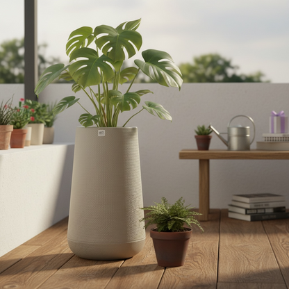 Ivory Weave Tall Plante