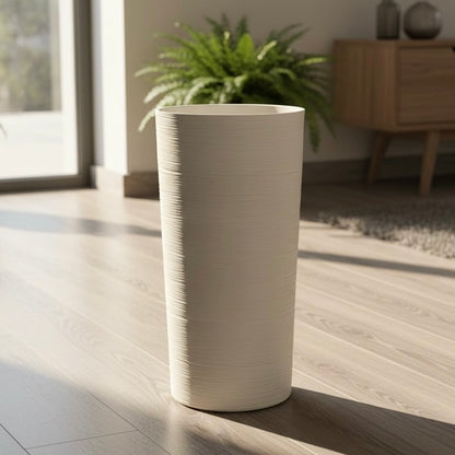 Ivory Ripple Vase Planter