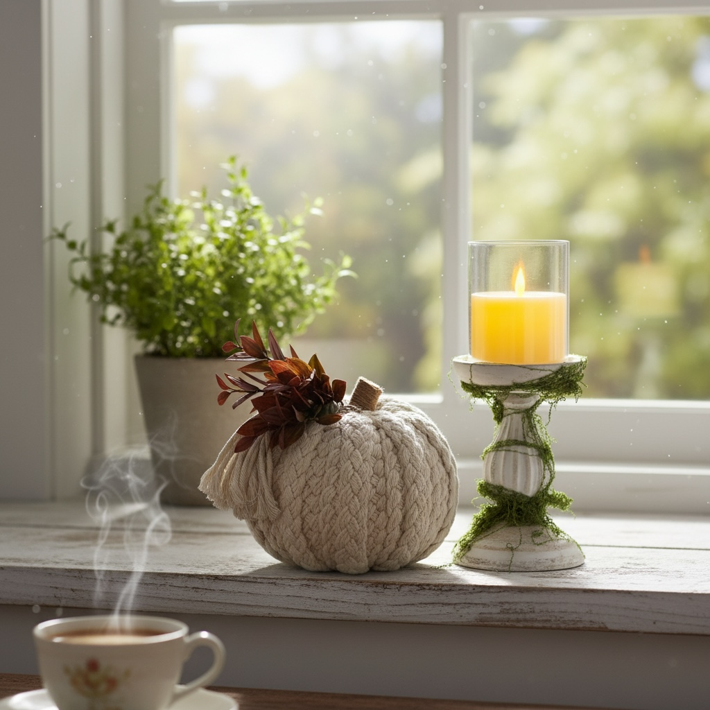 Cozy Knit Pumpkin Decor