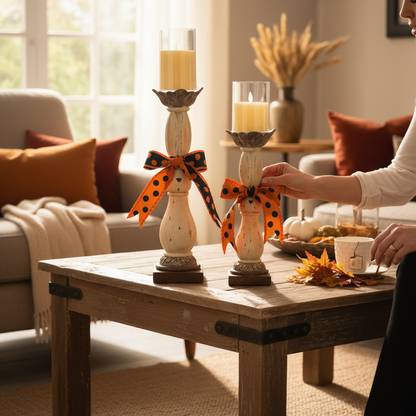Autumn Glow Candle Holders – Set of 2