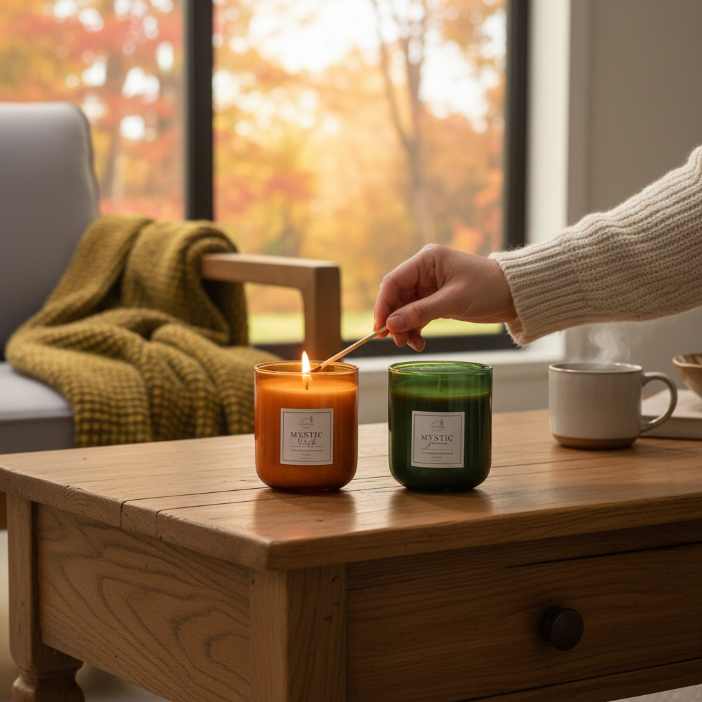 Golden Hearth Candle Jar Pair