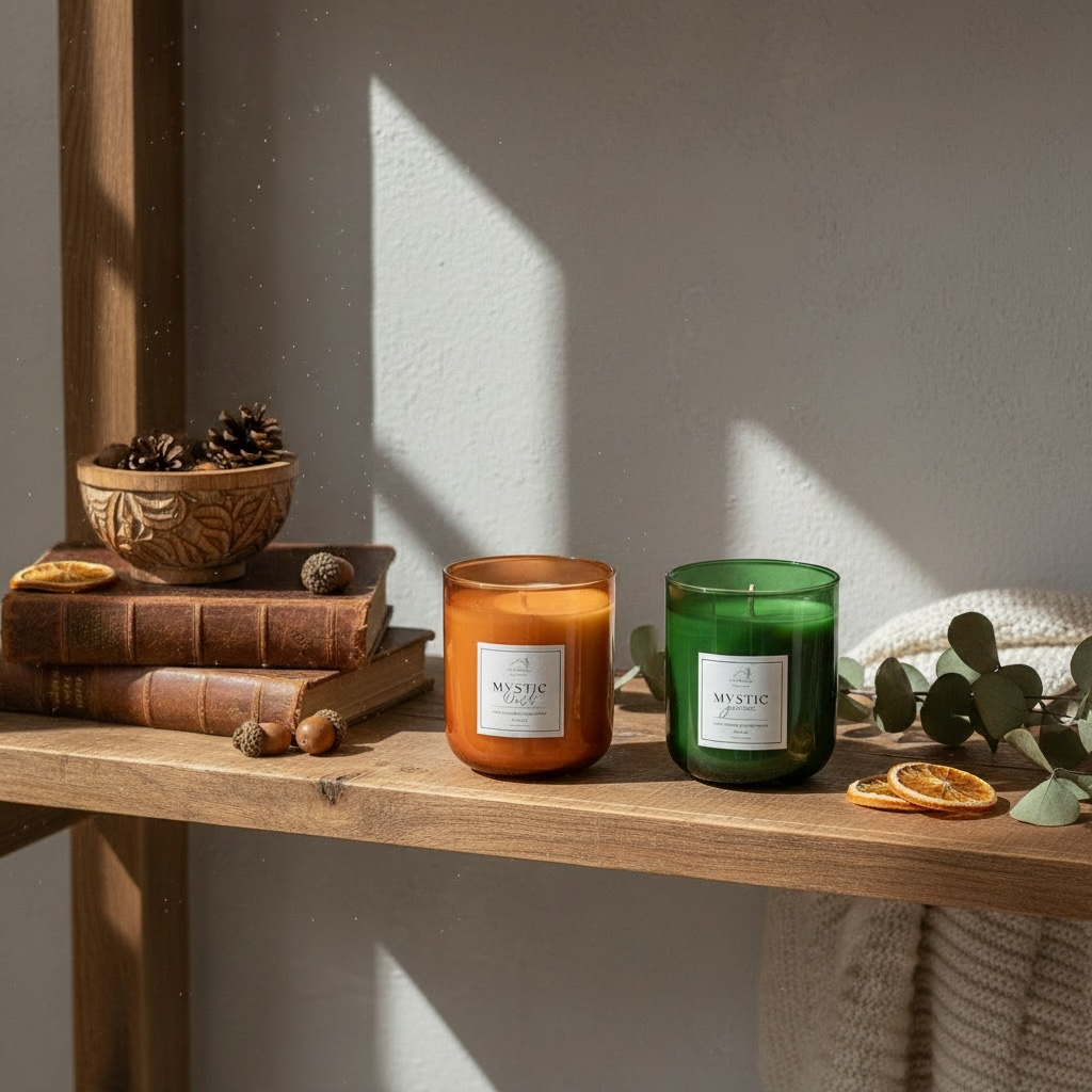 Golden Hearth Candle Jar Pair