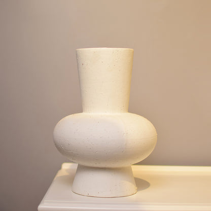 White round vase
