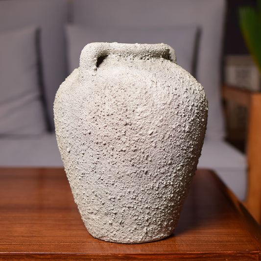 Grey Round vase