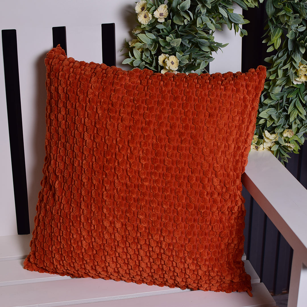 Orange self patch cushion