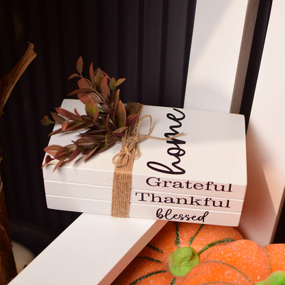 Grateful Thankful Blessed White