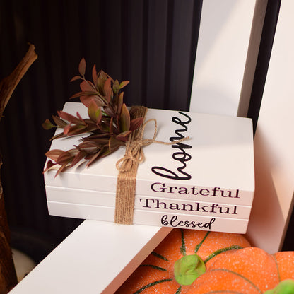 Grateful Thankful Blessed White