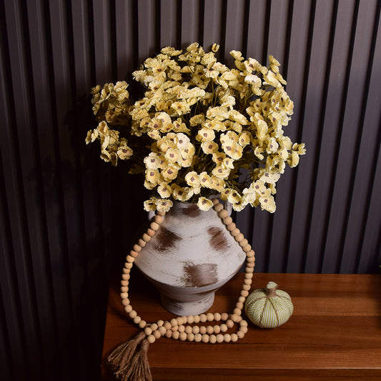 Yellow Gypsophila or small Cosmos-like blooms