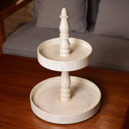 2 Tier White Tray