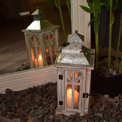 Off white rustic Lantern
