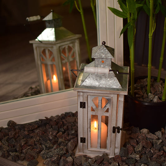 Off white rustic Lantern