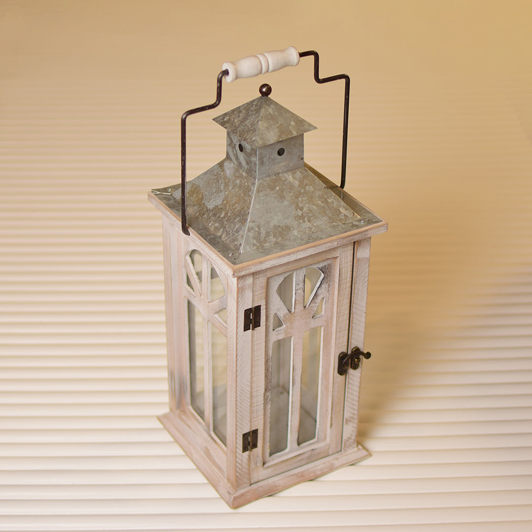 Off white rustic Lantern