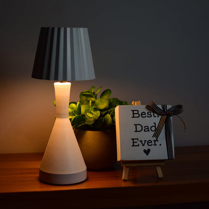 White aesthetic touch lamp