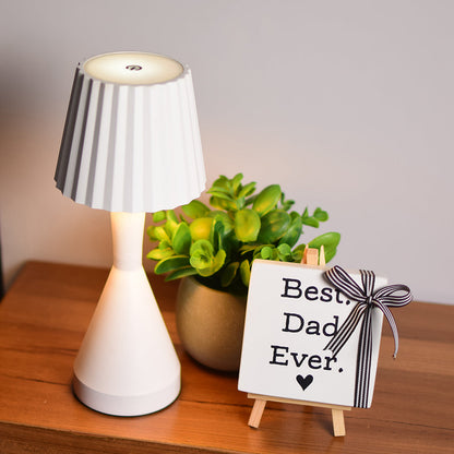 White aesthetic touch lamp