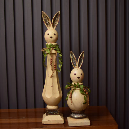Farmhouse style wooden bunny