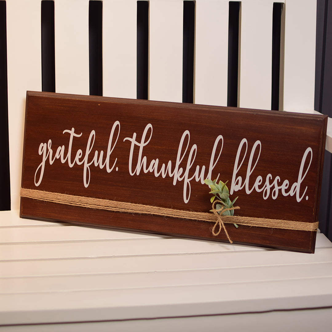 Grateful thankful blessed brown