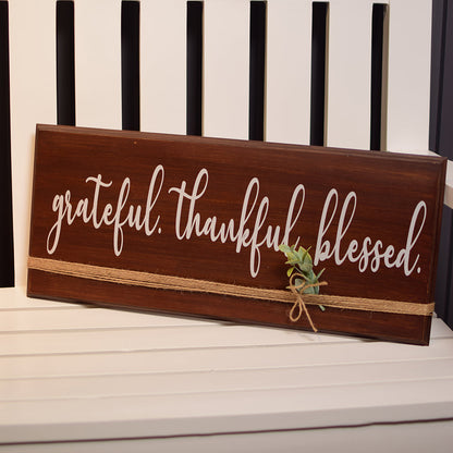 Grateful thankful blessed brown