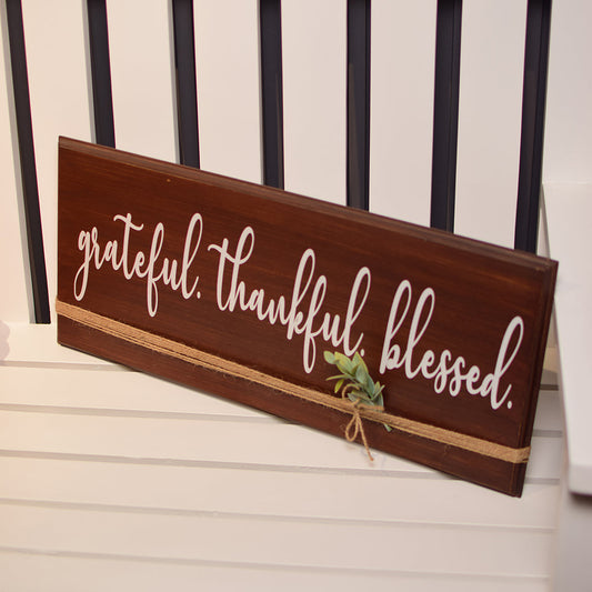 Grateful thankful blessed brown