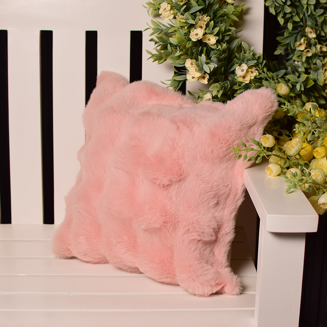 Pink Fur Cushion