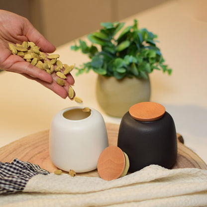 Ceramic utility jar set of 2