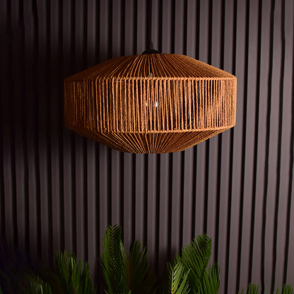 Linear Weave Drum Pendant  Lamp