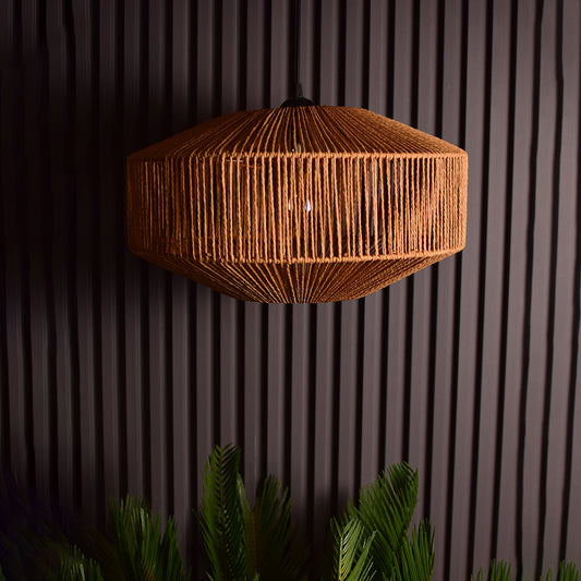 Linear Weave Drum Pendant  Lamp