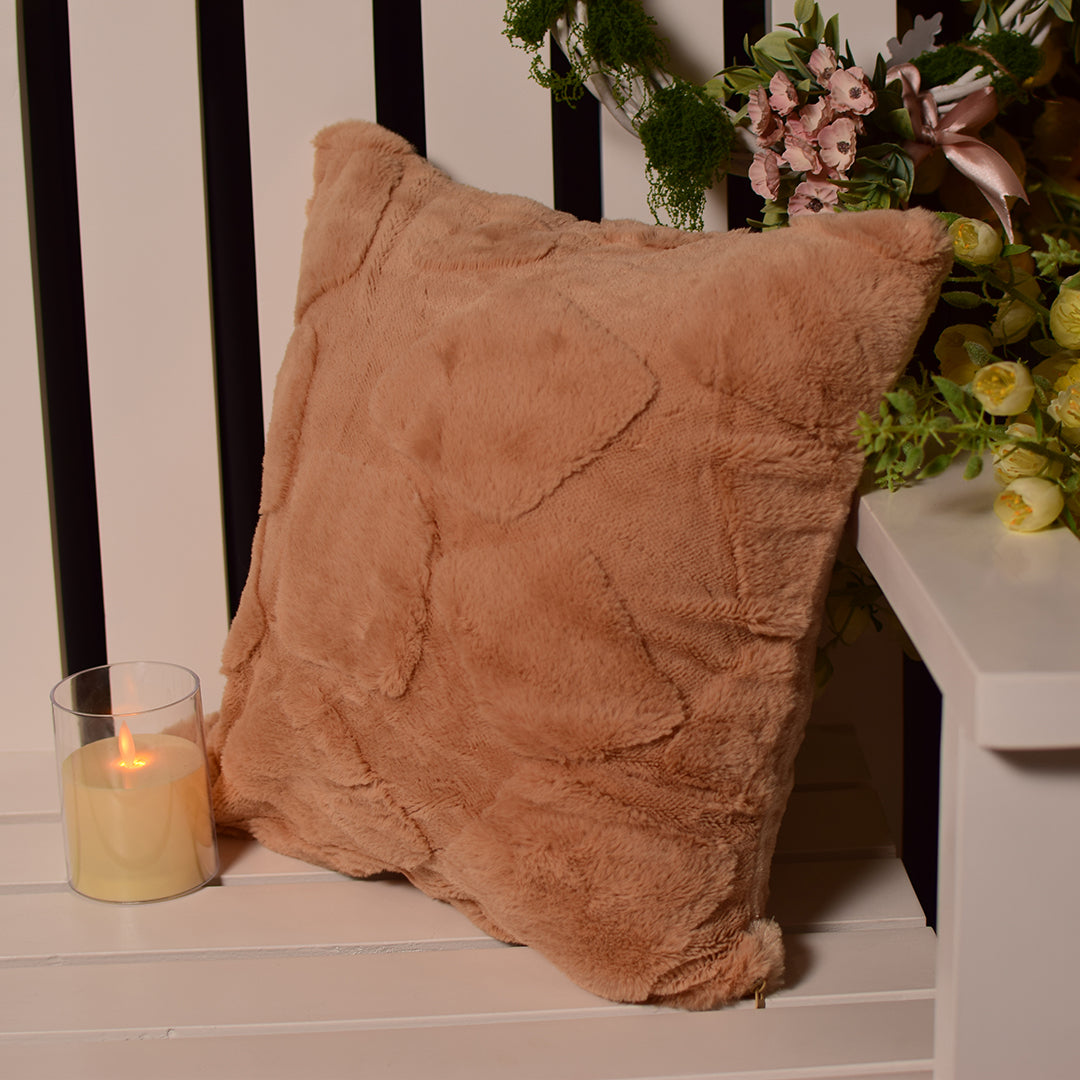 Dark Brown self patch Cushion