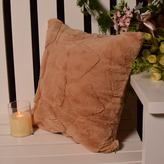 Dark Brown self patch Cushion