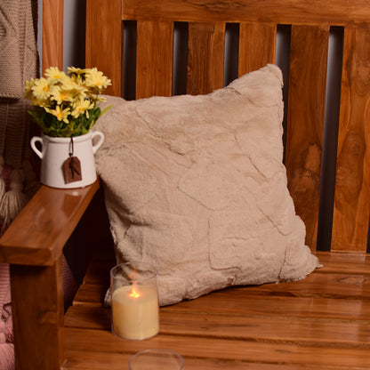 Brown self patch Cushion