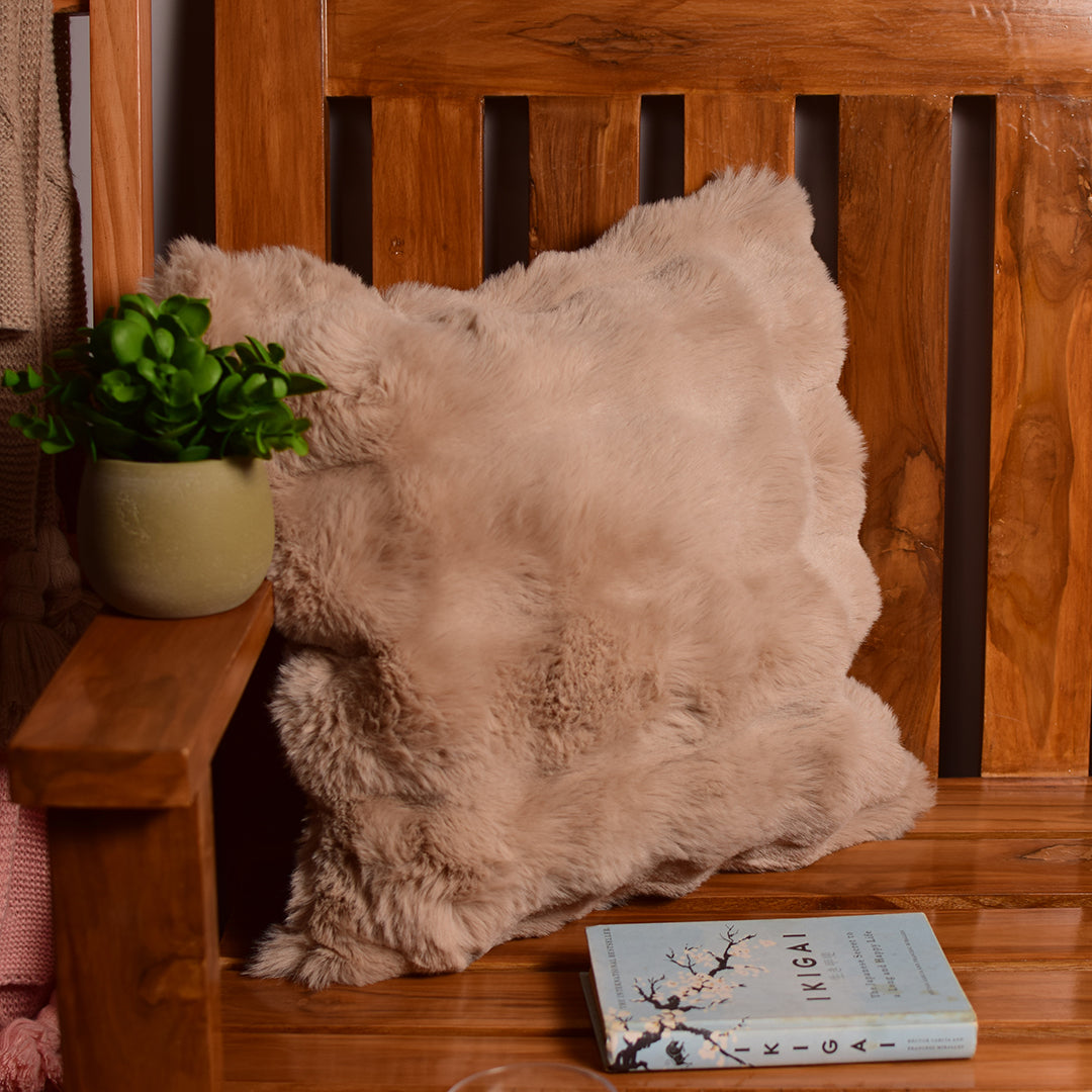 Brown Fur Cushion