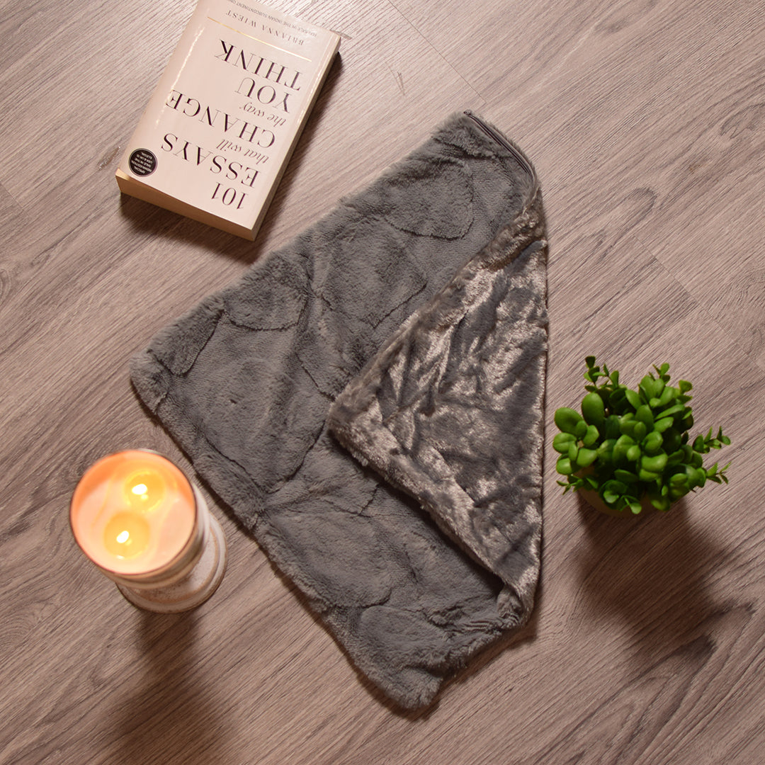 Grey self patch Cushion