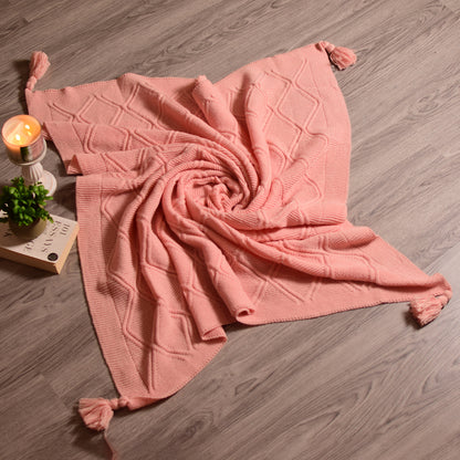 Pink knitted Throws