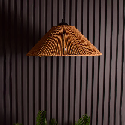 Classic Cone Woven Lamp