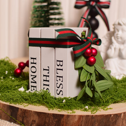 Mini Bless this home holiday bookstack