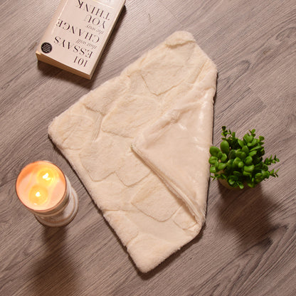 Beige self patch Cushion