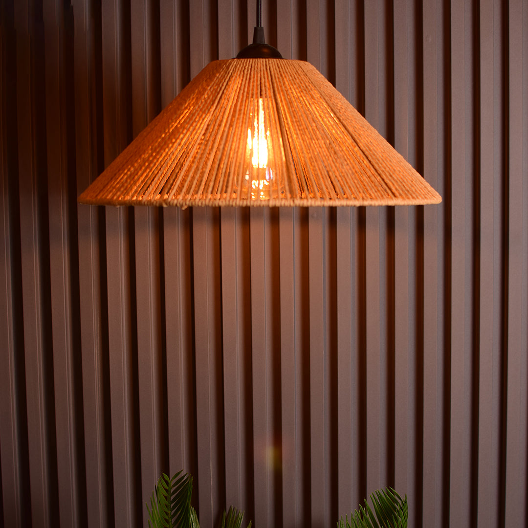 Classic Cone Woven Lamp