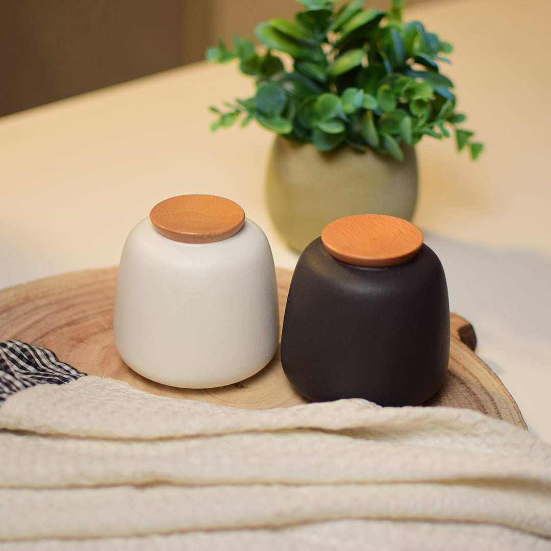 Ceramic utility jar set of 2