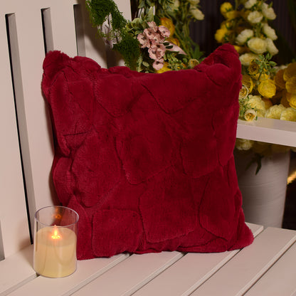 Maroon self patch Cushion