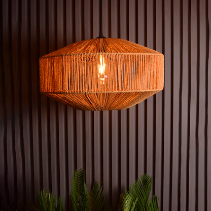 Linear Weave Drum Pendant  Lamp