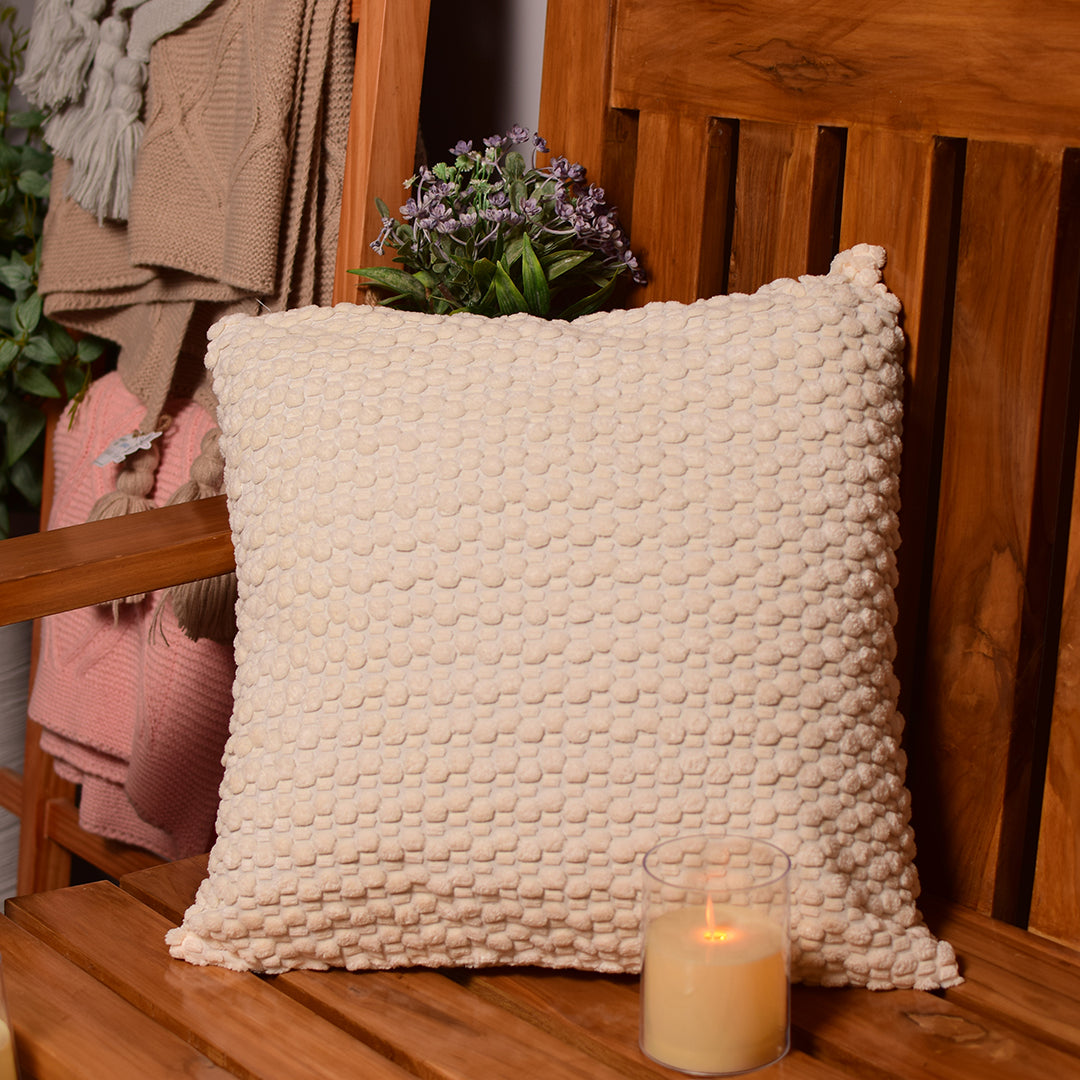 Beige velour Cushion