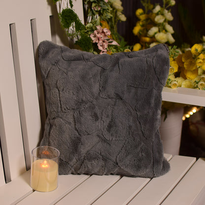 Grey self patch Cushion