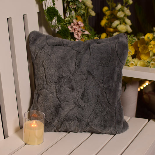 Grey self patch Cushion