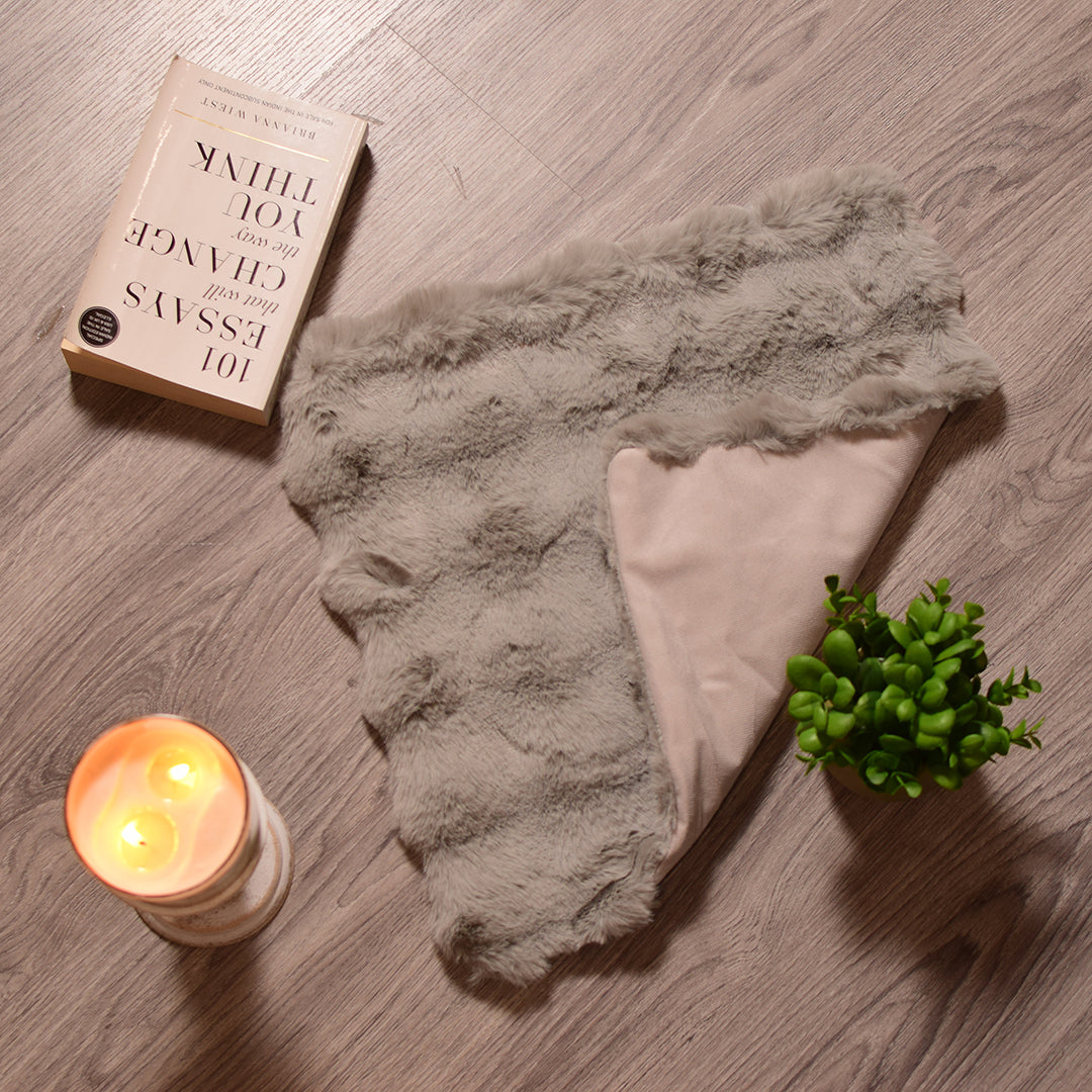Grey Fur Cushion