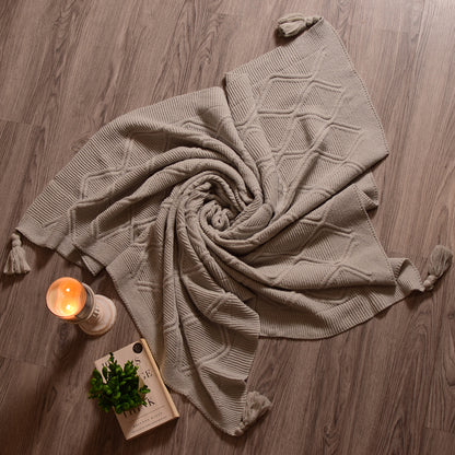 grey  knitted Throws